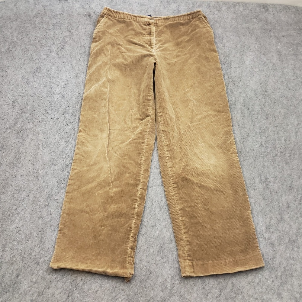 Charter Club Pants Womens 14 Brown Corduroy Straight Baggy Casual Ladies 32x28 *